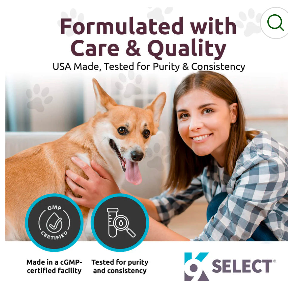 K9 Select Peanut Butter Flavoured Flaxseed Lignans for Dogs 20mg 90 Tablets SDG