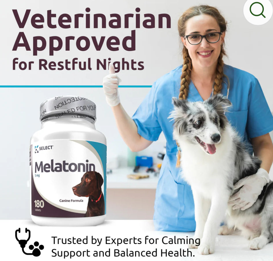 K9 Select Melatonin for Dogs 5mg, 180 Tablets Unflavored