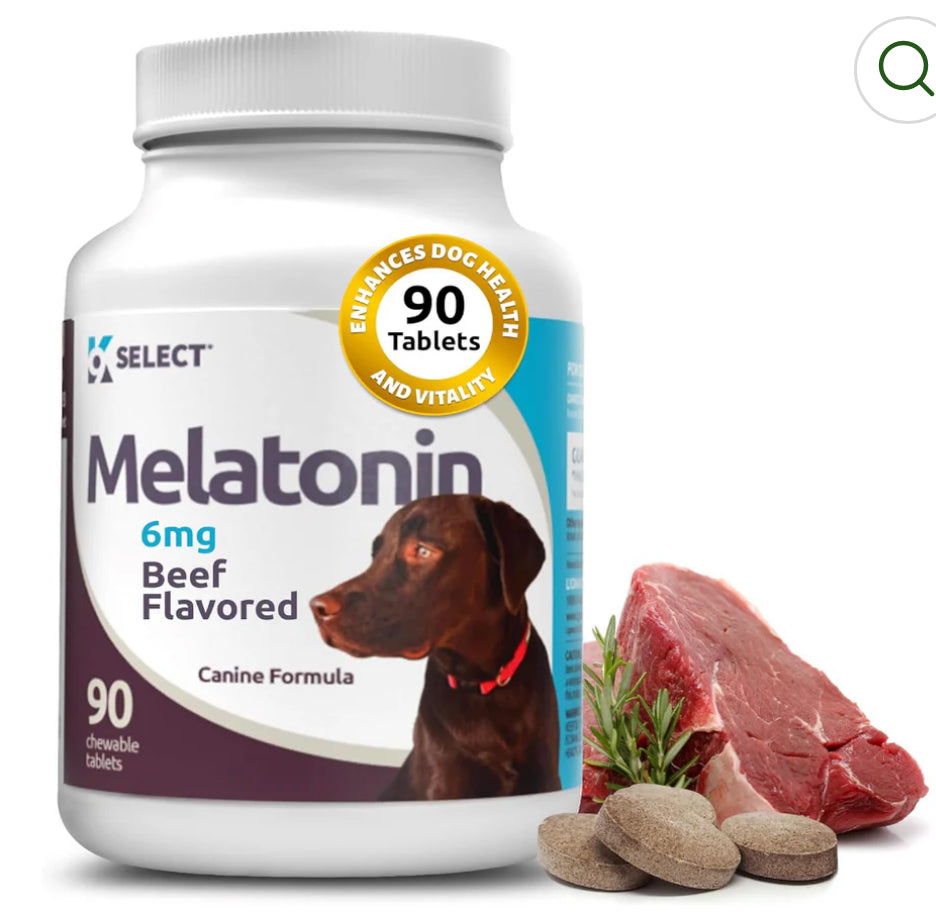K9 Select Melatonin for Dogs 6mg, 90 Tablets Beef Flavoured