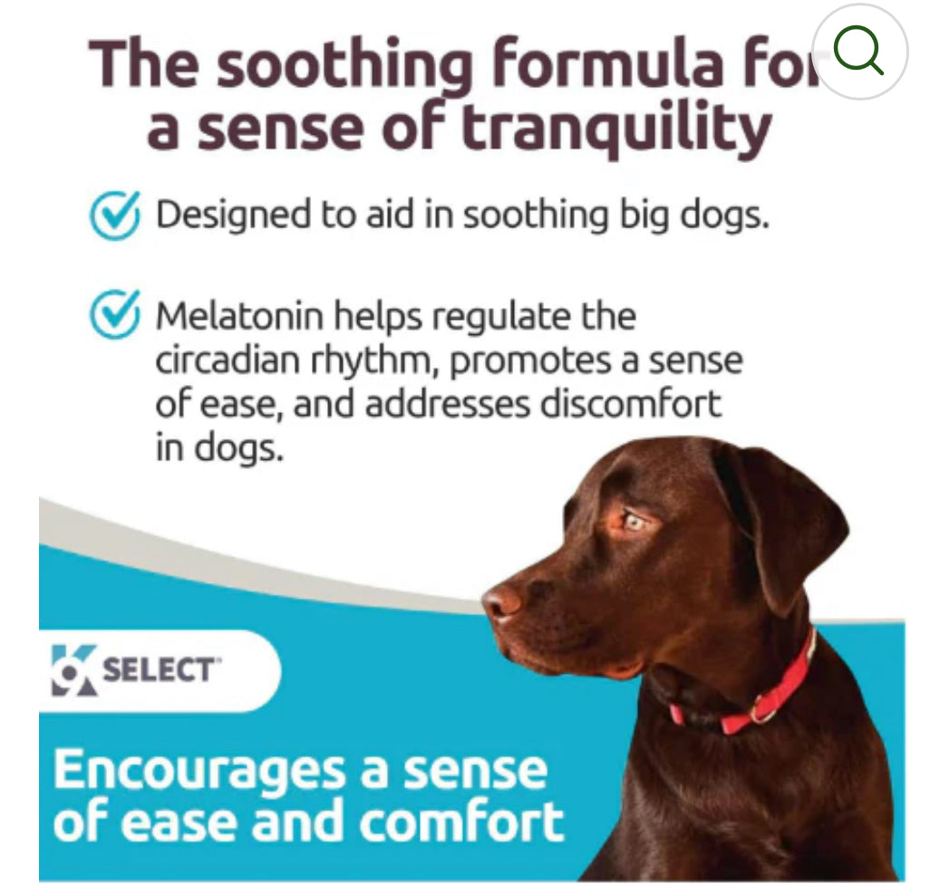 K9 Select Melatonin for Dogs 6mg, 90 Tablets Beef Flavoured
