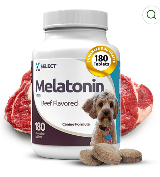 K9 Select Melatonin for Dogs 1mg, 180 Tablets Beef Flavoured