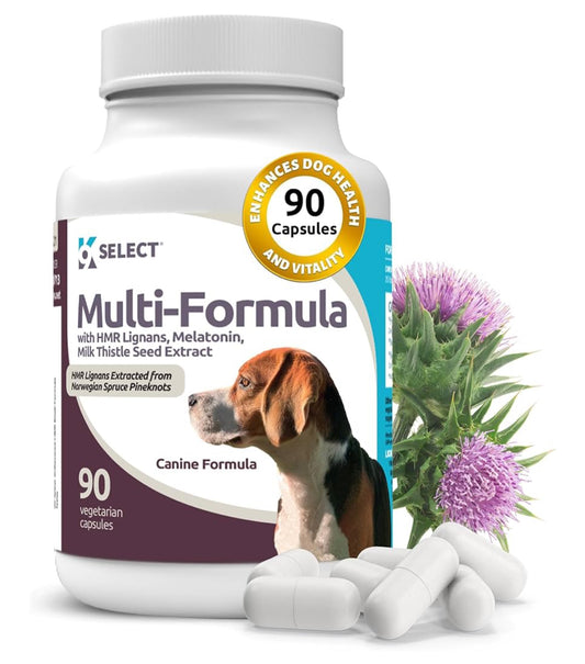 K9 Select Unflavoured Multi-Formula With HMR Lignans and Melatonin for Medium Dogs 20mg 90 Tablets